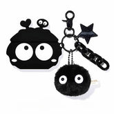 Black Silicone AirPods Case 3″ - Cartoon Coal Sprite Germination Pendant